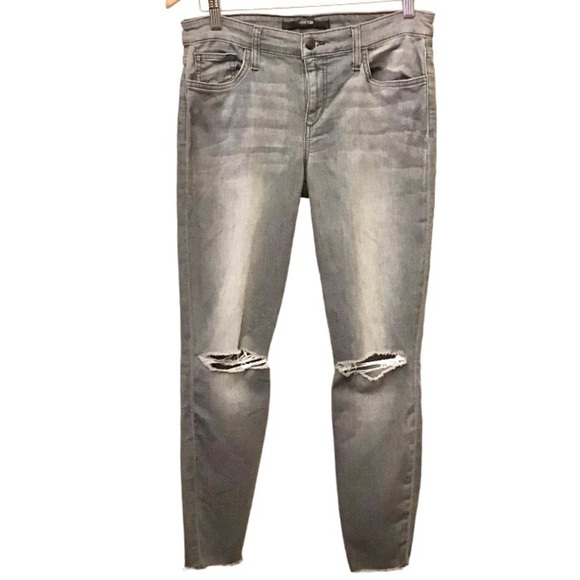 Joe’s Jeans 29 (6) Lorelei Skinny Jeans Distressed Gray Women’s Frayed Hems - Picture 2 of 11